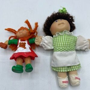 Vintage Mini Cabbage Patch Kids Pin  Doll  Checkered Dress 1983 McDonald’s Help